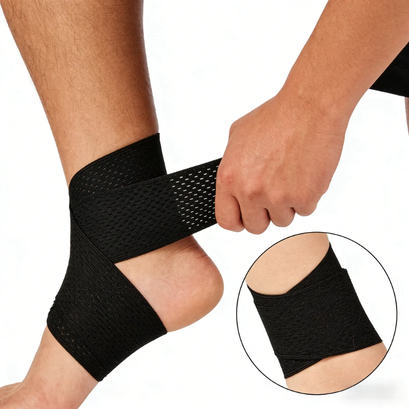 Attelle de soutien de cheville de sport, haute élasticité et respirante, manchon de Compression de cheville, adapté au sport et au Fitness, 1/2 pièces