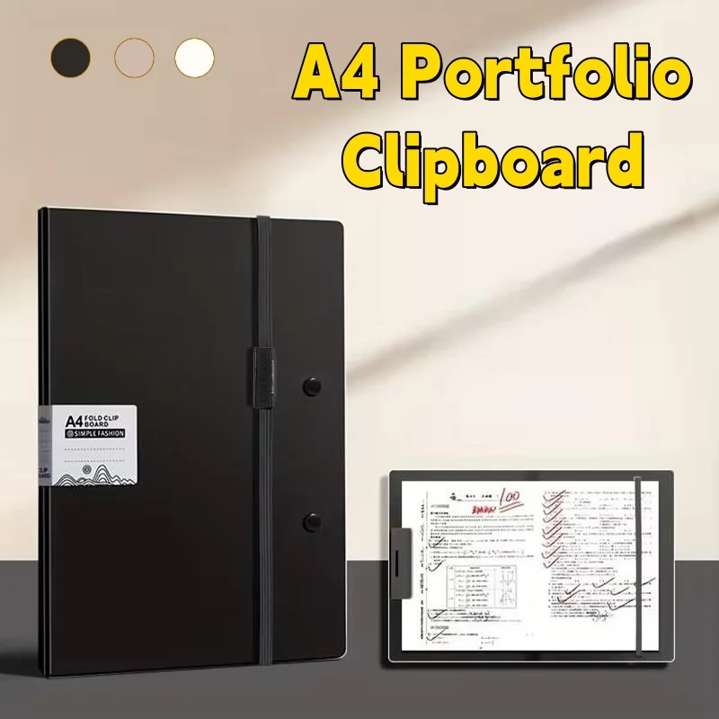 3-in-1 A4 Portfolio-Klemmbrett Multifunktionale Geschäftsmappe zum Signieren von Präsentationen Professioneller Dokumenten- und Vertragshalter Image