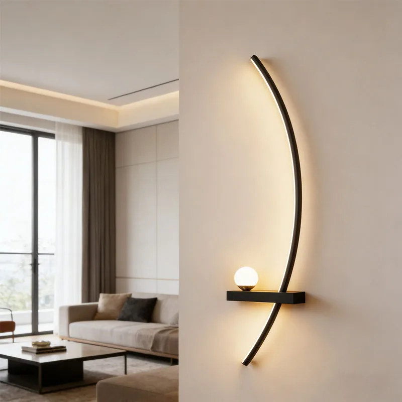 Mond-Wandleuchte, modernes LED-Warmlicht für Wohnzimmer, Sofa, Hintergrundwand, Flur, Schlafzimmer, Arbeitszimmer, Treppenhaus, begehbarer Kleiderschrank, Beleuchtung