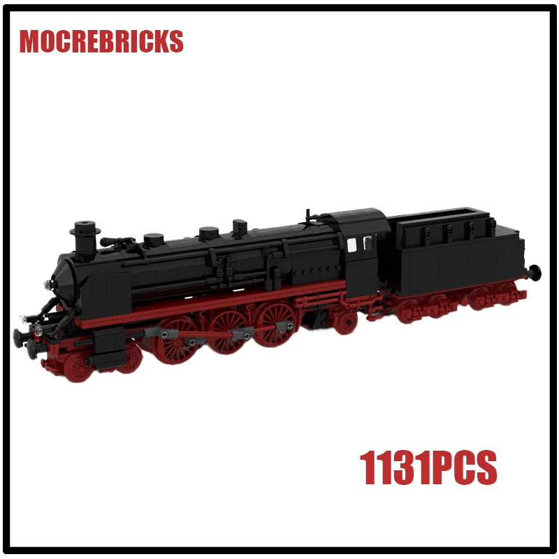 MOC Stadt Eisenbahn Fracht Zug Br S3/6 Dampf Lokomotiven Baustein Modell DIY Technologie Ziegel kinder Spielzeug Geschenke Image