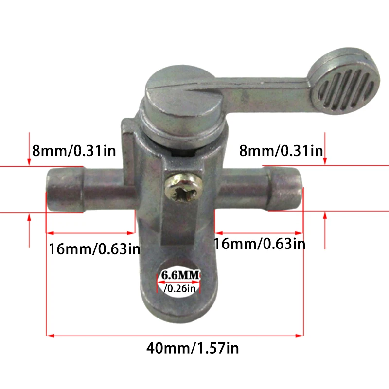NEUER VERKAUF Motorrad ATV 8mm 5/16'' Kraftstoffhahn Benzinhahn Kraftstofftankschalter für Motocross Universal Image