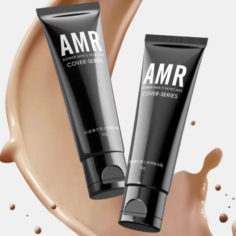 AMR Herren Cover Series BB Cream 50g Feuchtigkeitsspendend Ölkontrolle Leicht Atmungsaktiv Deckt Rötungen und Poren ab Für Ölige Mischhaut Image