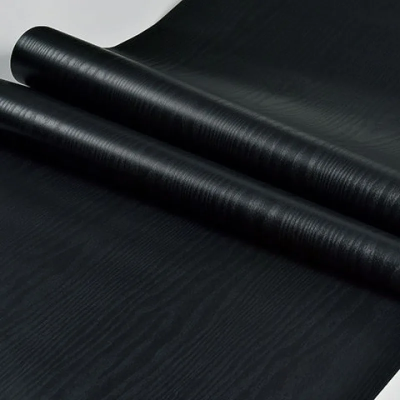 Schwarze selbstklebende Tapete Hotel Restaurant Wandhintergrund Wanddekoration Möbelrenovierung Selbstklebende PVC-Aufkleber
