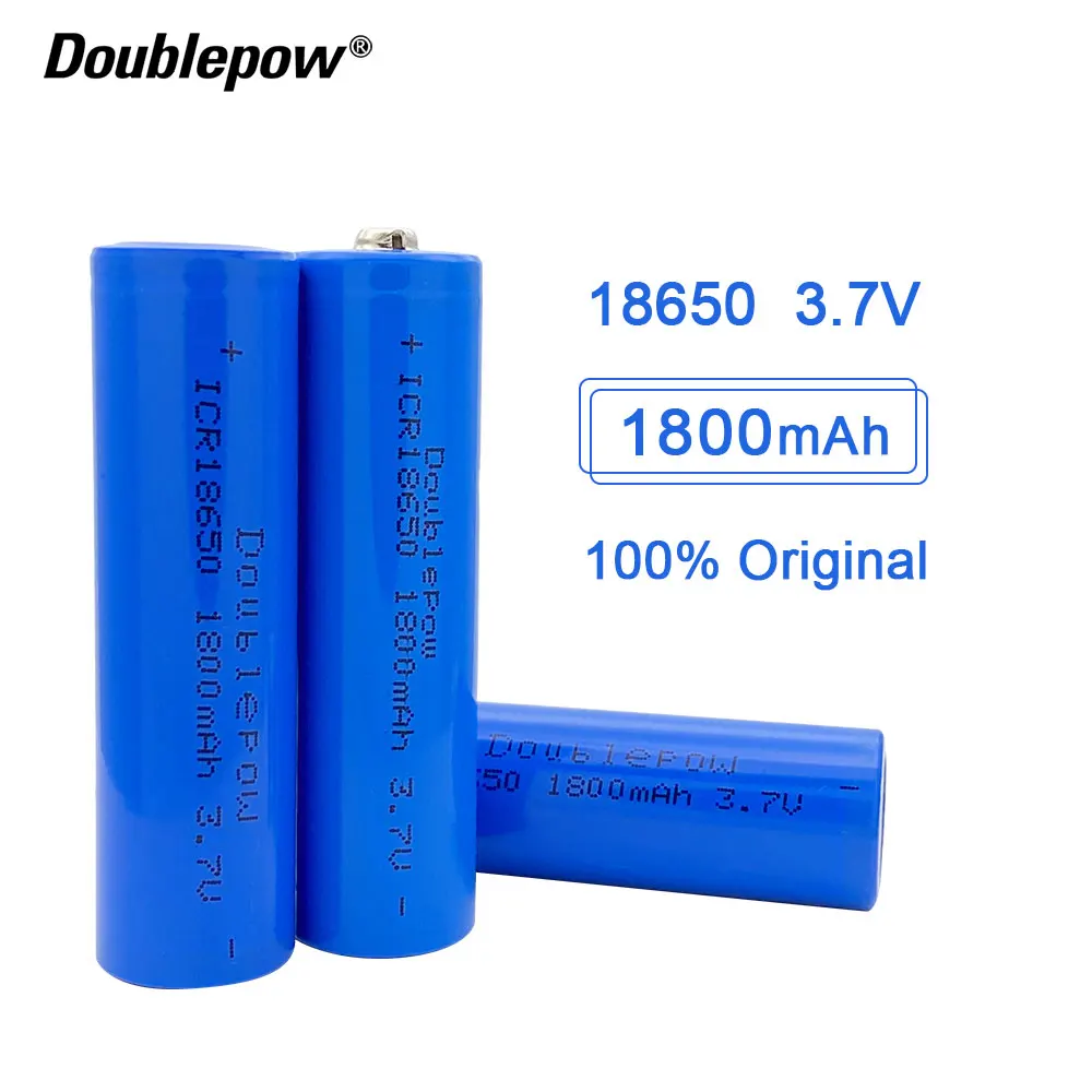 NEUER Doublepow 18650 Akku 3,7 V 1800 mAh 18650 Lithium-Akku für Taschenlampe usw. Tatsächliche Kapazität Image