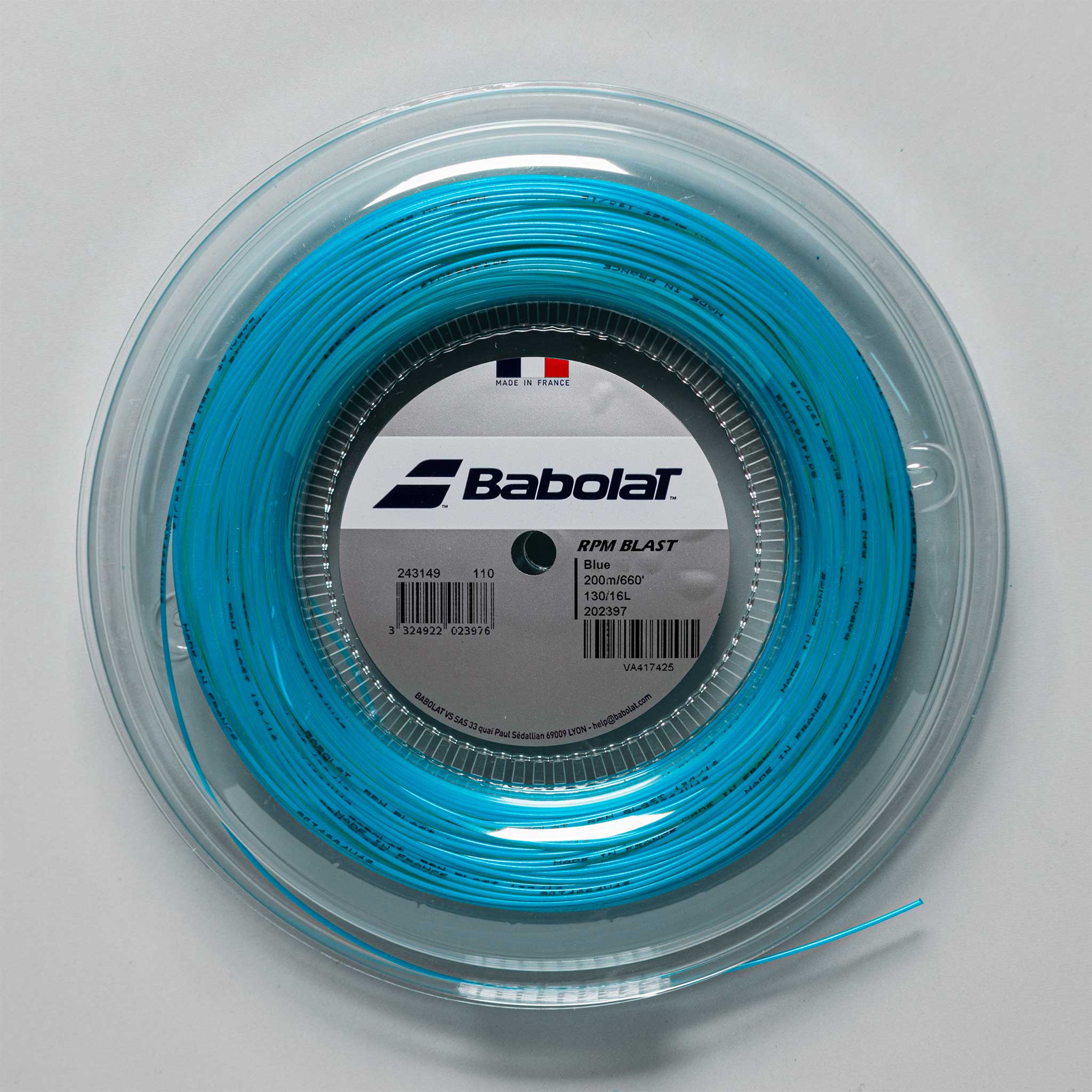 Babolat RPM Blast 16L 660' Reel Limited Edition Colors Tennis String Reels Blue