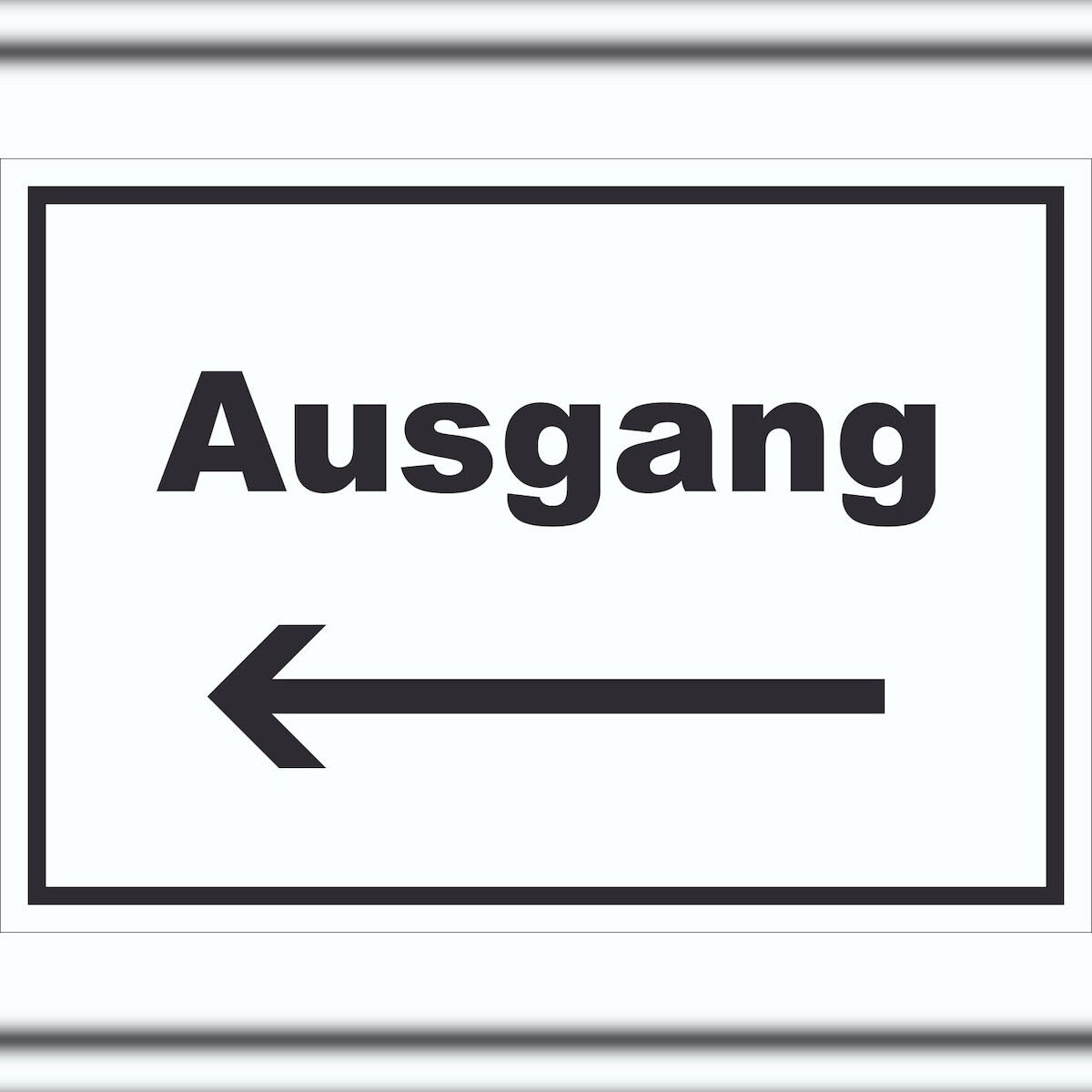 HB-Druck Ausgang Schild mit Text und Richtungspfeil links Exit Schluss waagerecht A2 (420x594mm) Image
