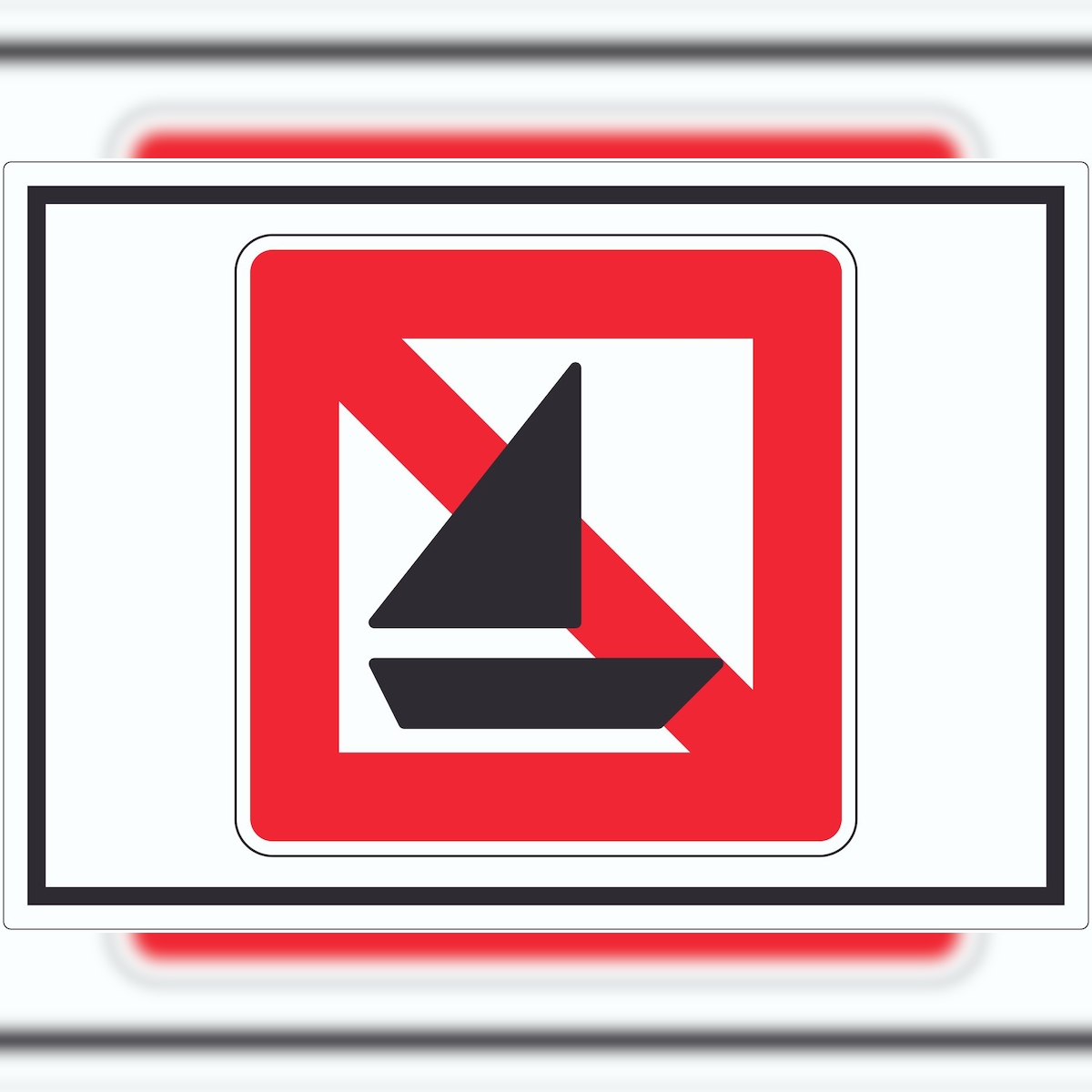 HB-Druck Segelboote verboten Symbol Segeln verboten A4 (210x297mm) Image