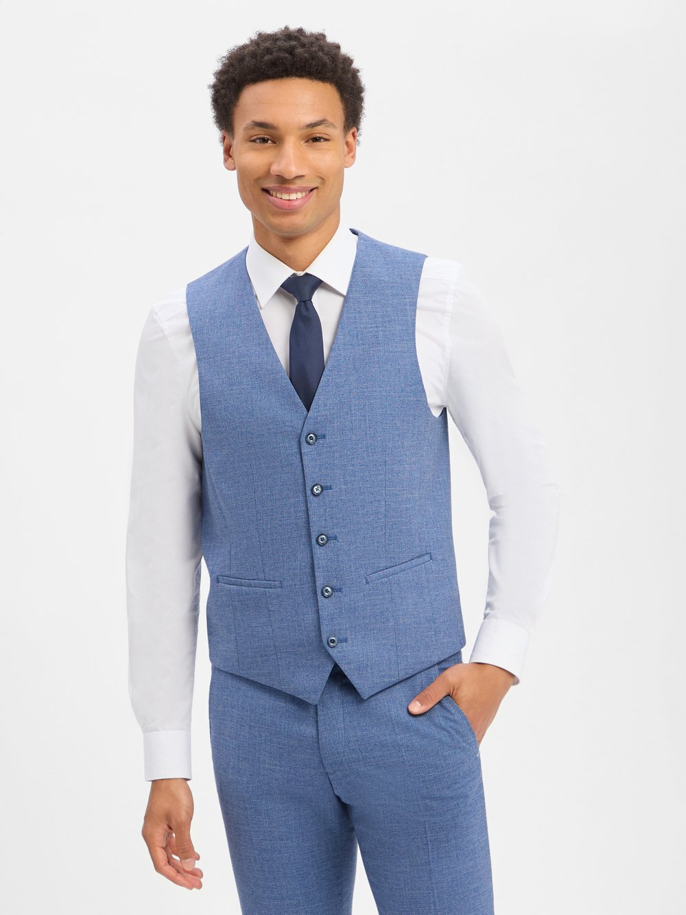Digel Baukasten-Weste Herren Modern Fit indigo, 54 Image