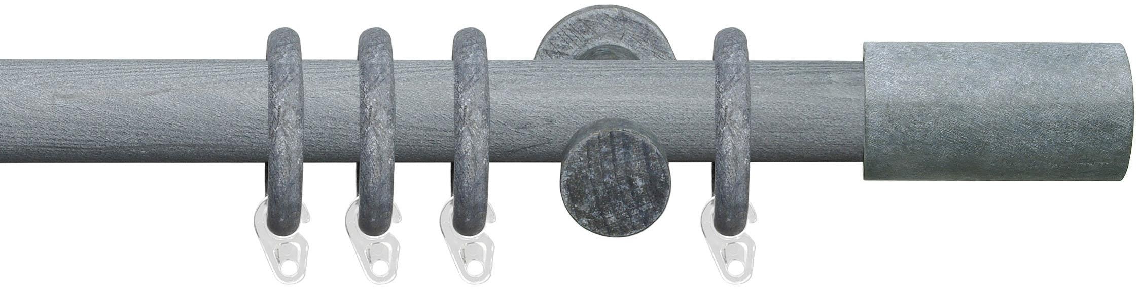 Gardinenstange LIEDECO "Terra Zylinder" Gr. 1, grau (kalkgrau), L:120cm Ø:28mm, Holzwerkstoff, Gardinenstangen Image