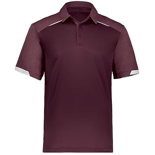 Herren Poloshirts Lässig Arbeit Revers Gerippter Polokragen Kurzarm Basic Modern Einfach Knöpfe Frühling Sommer Blau Dunkelgrün Dunkel Braun Schwarz Rote Marineblau Poloshirts Image