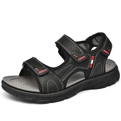 Braune Herren-Outdoor-Sandalen – Sommerschuhe mit verstellbarem Riemen, atmungsaktiv und komfortabel, ideal zum Wandern, für Strand und Reisen Image