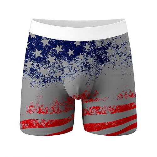 Herren 250. Jahrestag des Unabhängigkeitstages der USA am 4. Juli US Flagge Dehnbare Boxershorts Badeshorts Boxer-Badeshorts Patriotisch Lässig Heim Strandurlaub Elastischer Bund Image
