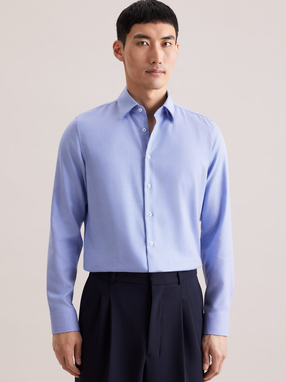 Seidensticker Business Hemd Herren Slim Fit Baumwolle blau, 38 Image