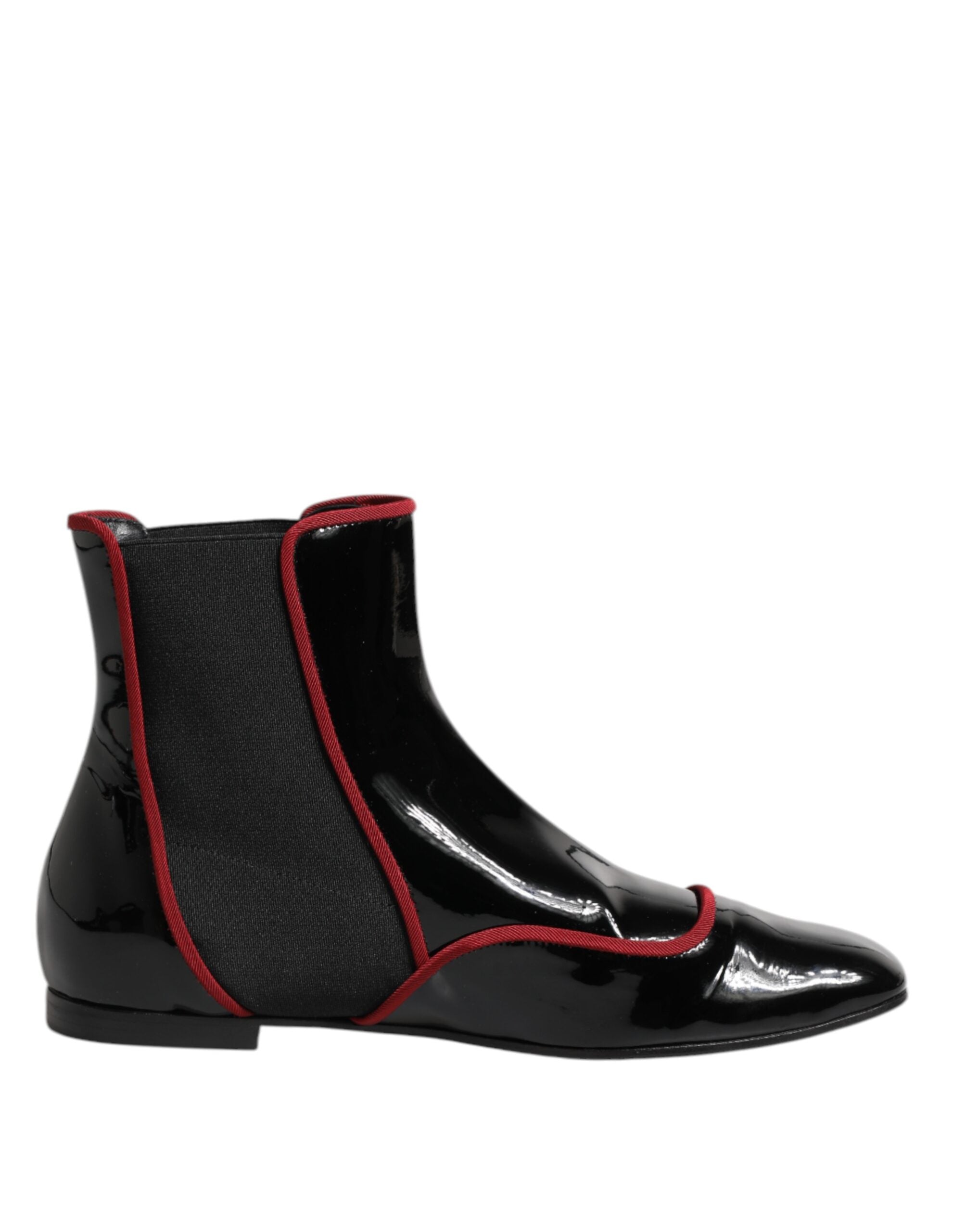 Dolce & Gabbana Schwarze Jackie Knopf Chelsea Boots Schuhe