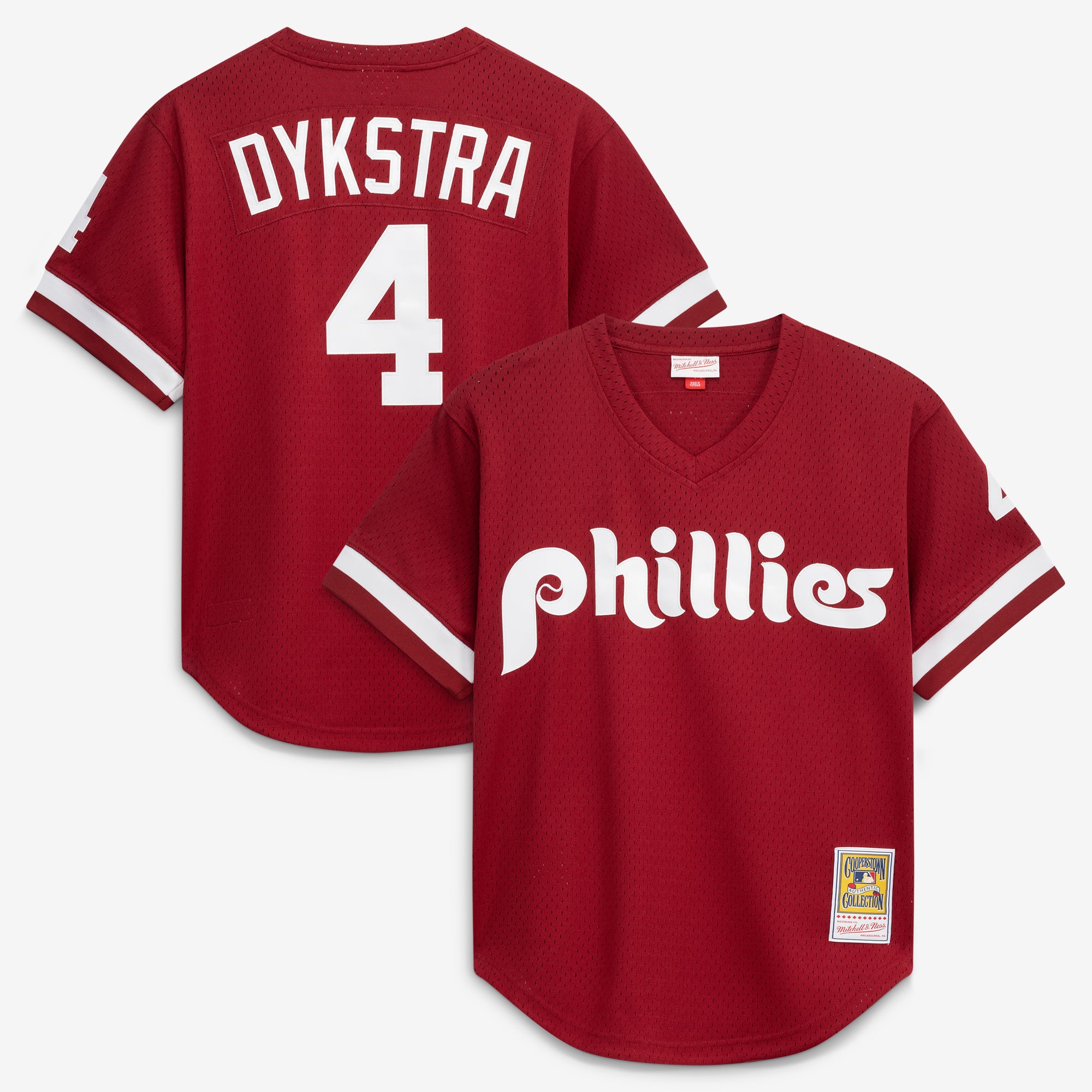 Mitchell & Ness Lenny Dykstra Scarlet Philadelphia Phillies Authentic Batting Practice Jersey für Herren