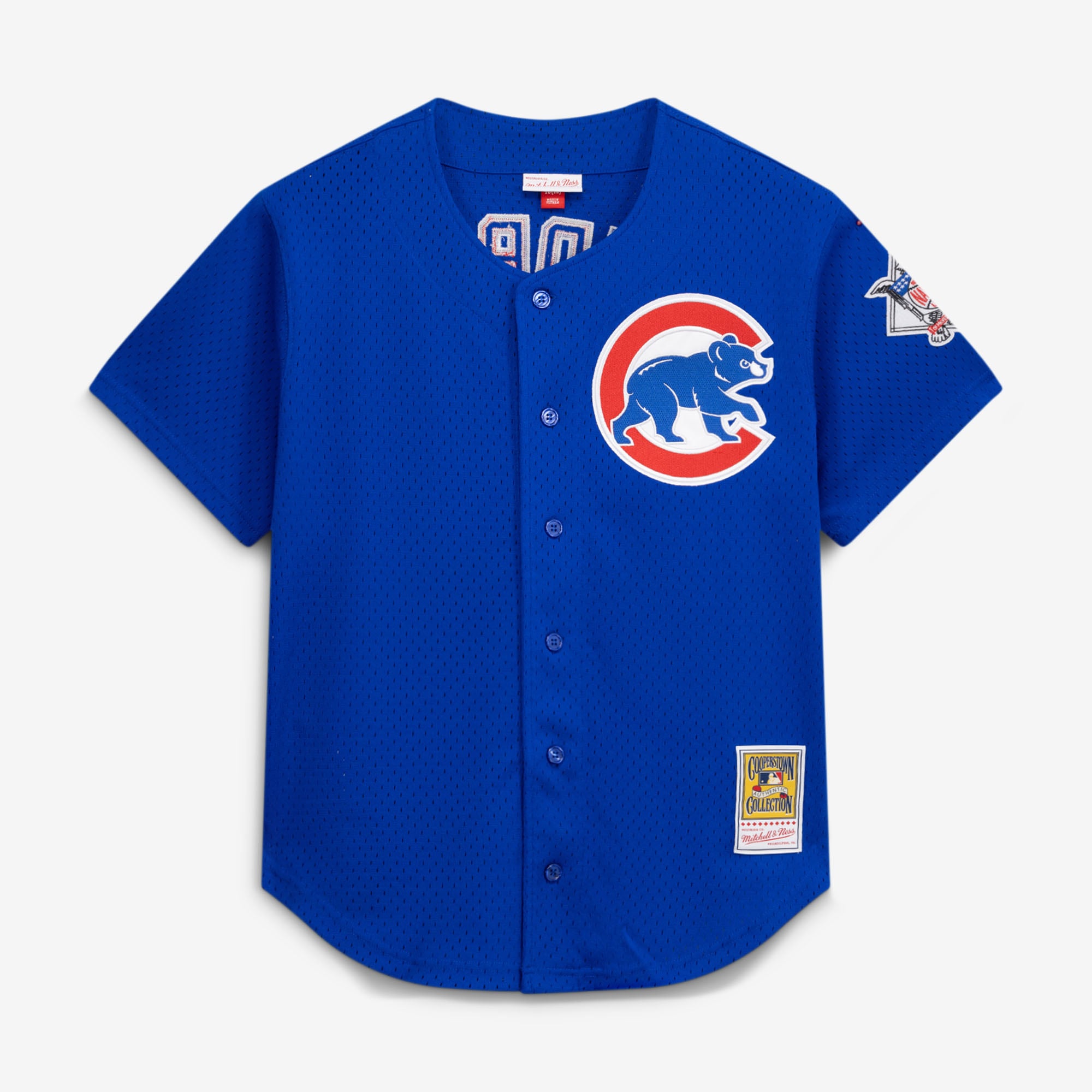 Mitchell & Ness Ryne Sandberg Royal Chicago Cubs Cooperstown Collection 1997 Mesh Schlagtrainings-Trikot mit Knopfleiste für Herren