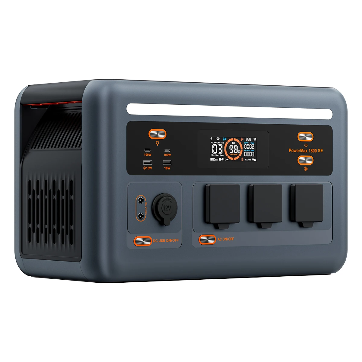 OSCAL PowerMax 1800SE Tragbare Powerstation 1024Wh LiFePO4-Akku 1800W AC 100W USB-C-Ausgang, 8ms USV Solargenerator für Camping Image