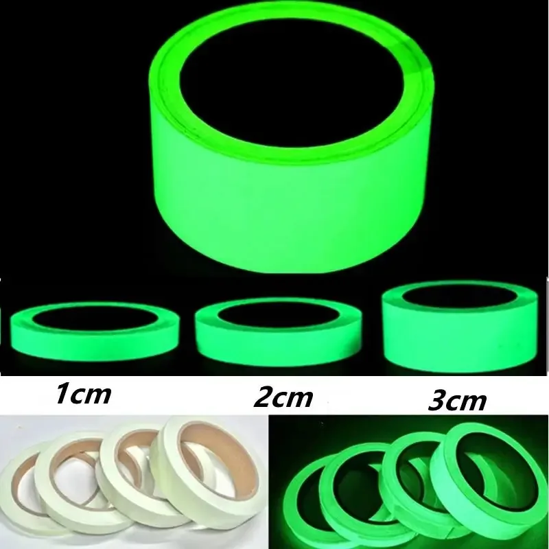 1/2/3 stücke Leucht Band 3m/5m Selbst-Klebeband Nachtsicht Nachtlicht sicherheit Warnung Sicherheit Bühne Hause Dekoration Band Image