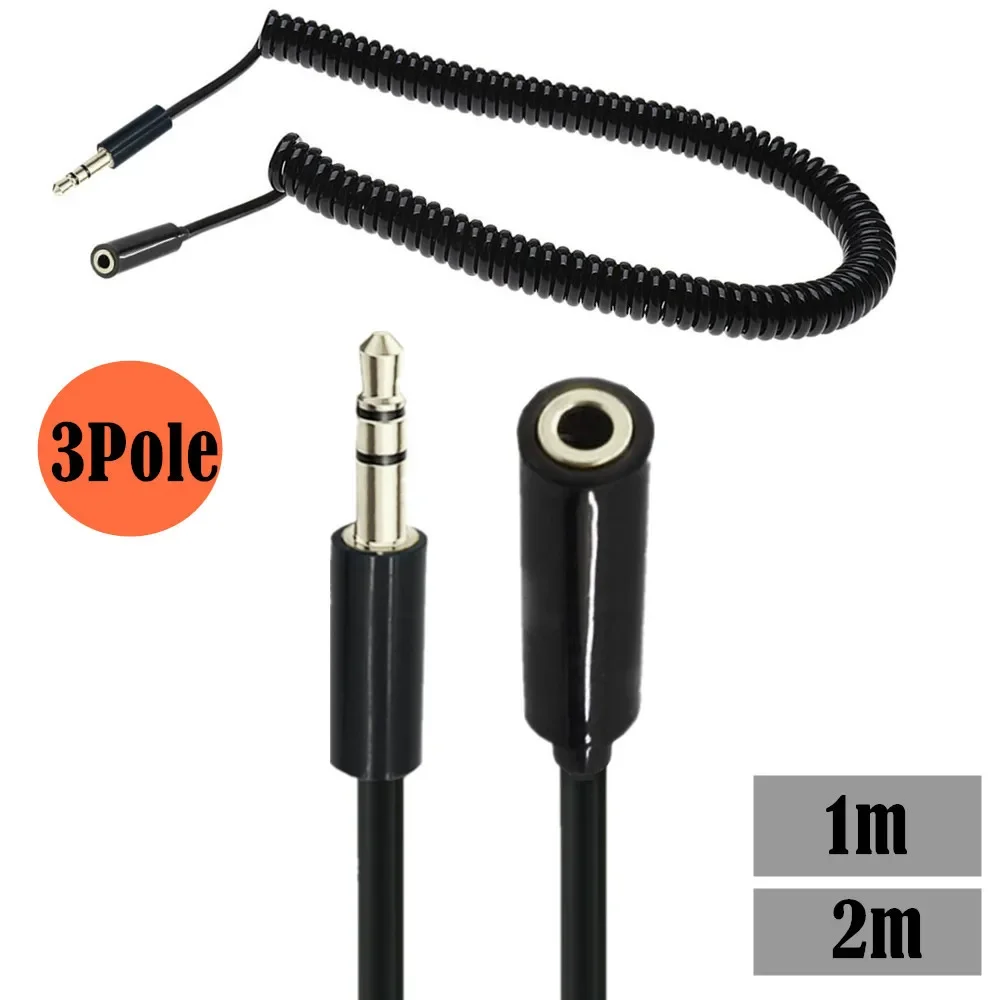 3,5-mm-TRRS-Anschluss Federwickelkabel RODE Sc7 von VIDEOMIC GO Video Micro-Typ-Mikrofone 1/8''4 3-poliges Audiokabel Stecker auf Buchse Image