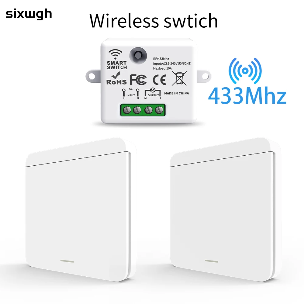 Kabelloser Schalter RF 433Mhz Fernbedienungsschalter DIY Smart Switch Image