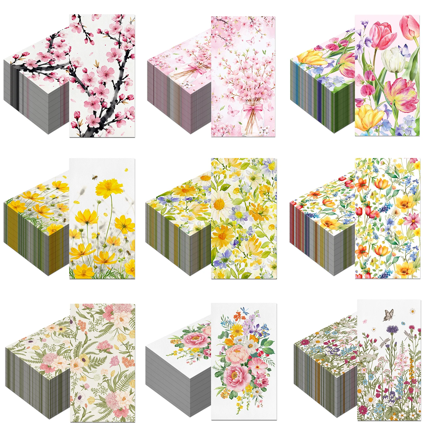 20/40 Stück Frühlingsblumen-Servietten, Einweg-Tischservietten, Papier-Tücher für Hochzeit, Geburtstag, Dekoration, Partyzubehör Image
