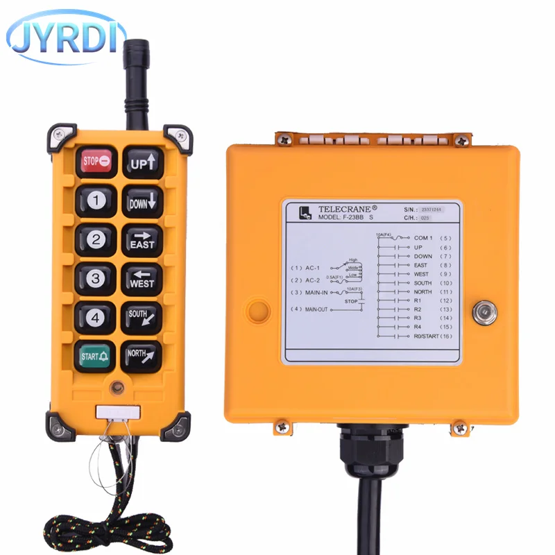 F23-BB 10 Tasten 315 MHz industrielle drahtlose Funkkran-Fernbedienungsschalter Hebezeug-Kranhubsteuerung Image