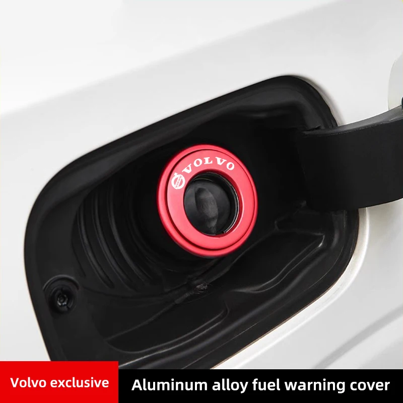 Volvo Tankdeckel-Kraftstoffwarnung Metallaufkleber Zubehör für Volvo XC90 V90 V60 XC60 V40 S80 S60 S90 C40 XC40 V70 XC70 Ventil Image