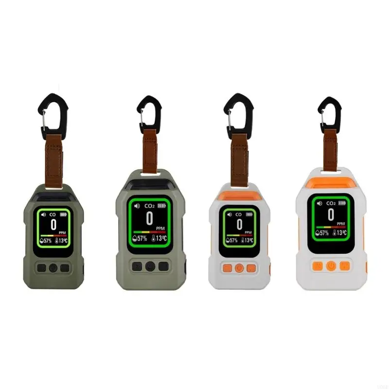 3/4 in 1 Kohlenmonoxid-Detektor Temperatur-Feuchtigkeitsanzeige Alarmmonitor Magnetische Rückseite Temperatur-Feuchtigkeit Image