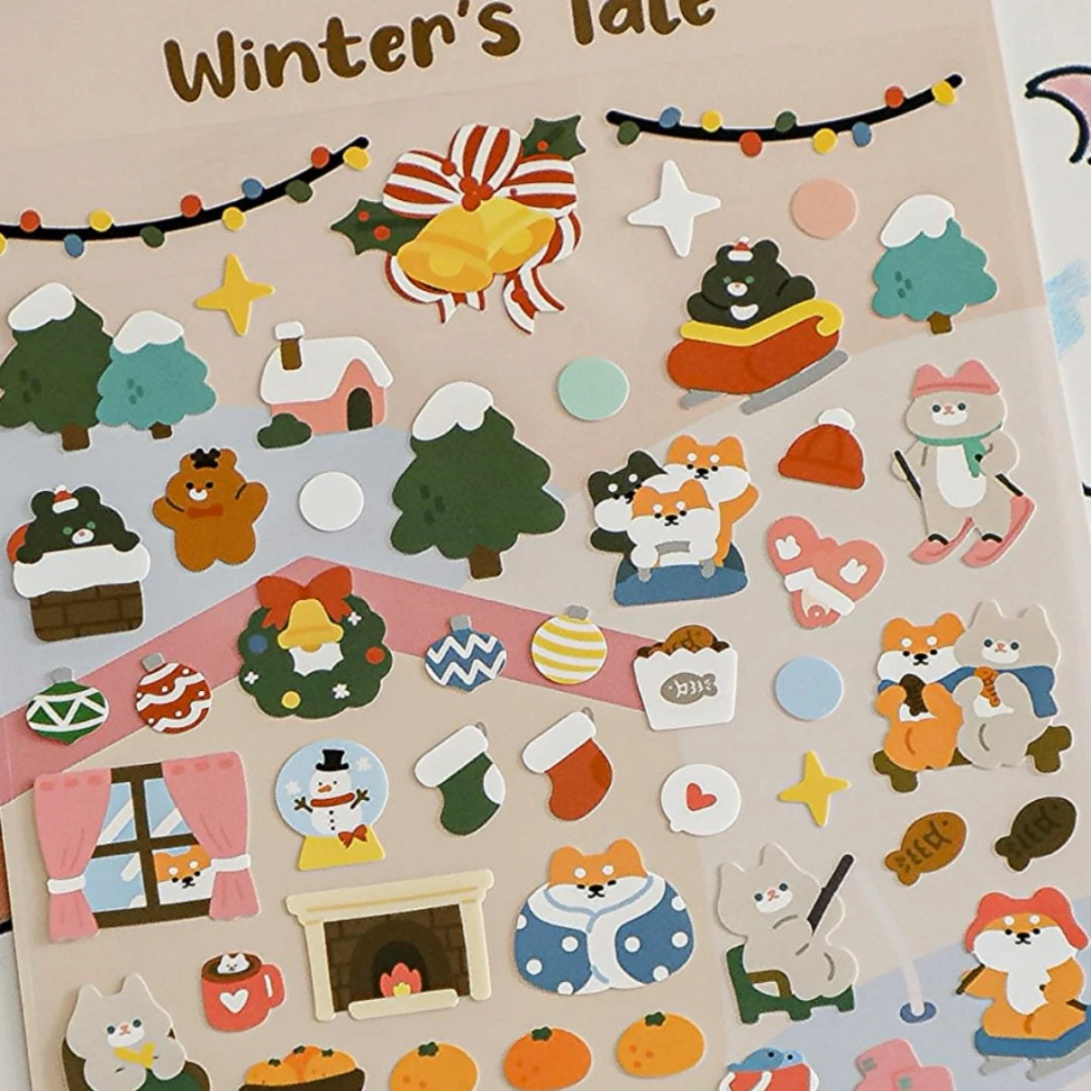 Koreanische Import Bonito Weihnachten Winter Märchen Skifahren Tiere Papier Aufkleber Scrapbooking Diy Journal Schreibwaren Aufkleber Schule Geschenk Image