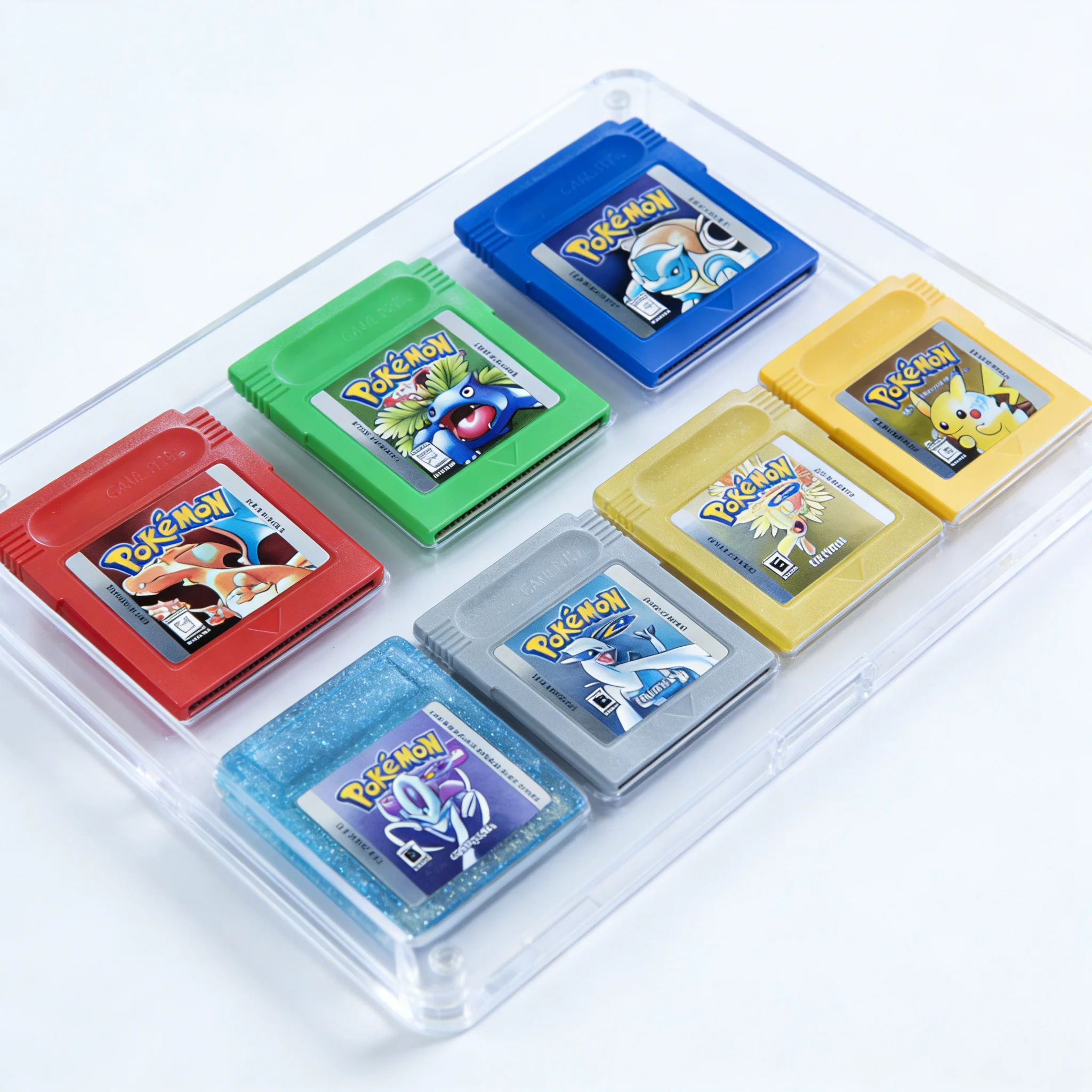 16 Bit Video Game Console Cartridge GBC Game Card Pokemon Series Blue Crystal Golden Green Red Silver Yellow USA Version
