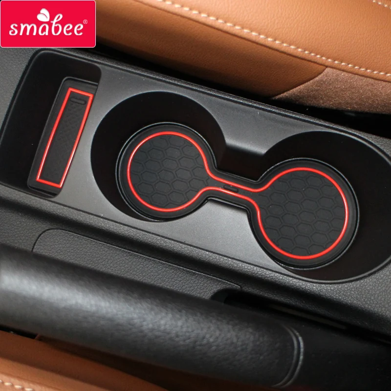 Smabee Gate Slot Cup Pad Tappetino antiscivolo per Kia Rio 4 X-Line RIO 2017 - 2021 Rio4 Tappetini antiscivolo per auto Accessori interni Sottobicchiere