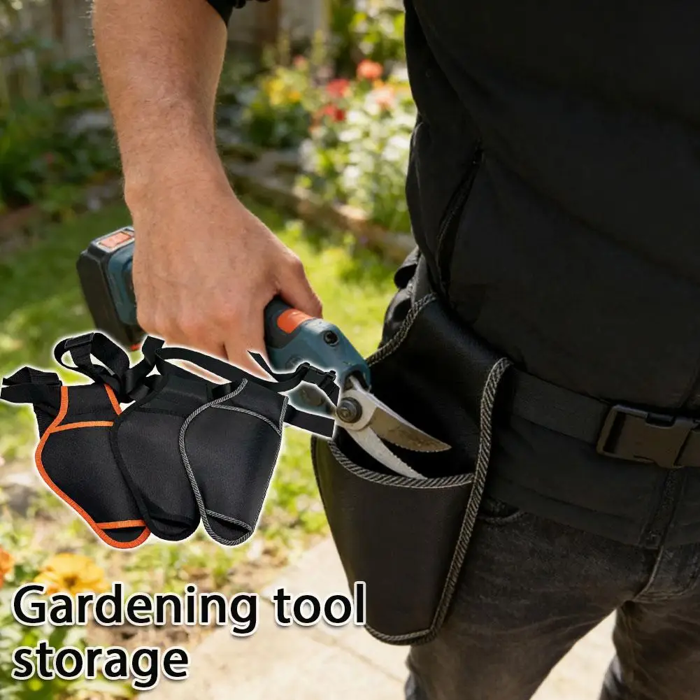 Sac de transport pour outils de jardin, pochette à outils de jardin, tablier de jardin réglable pratique pour le travail du bois et la plomberie, ceinture utilitaire, sac banane