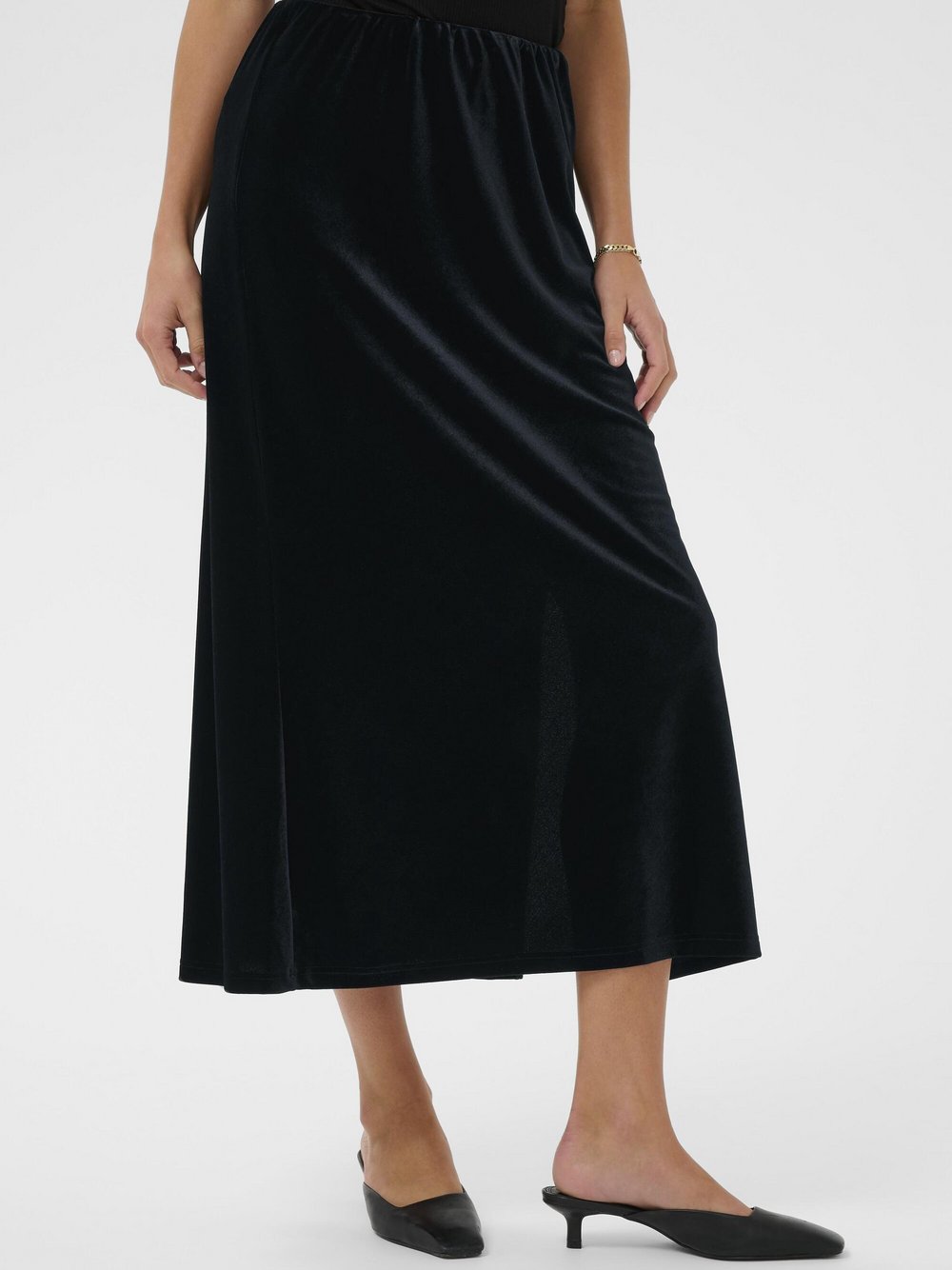 Kaffe Rock KAkelly Elastische Taille Damen schwarz, M