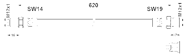 ATE Bremsschlauch 83.6103-0620.3 Universal für MAN 81.51210.5005 Image