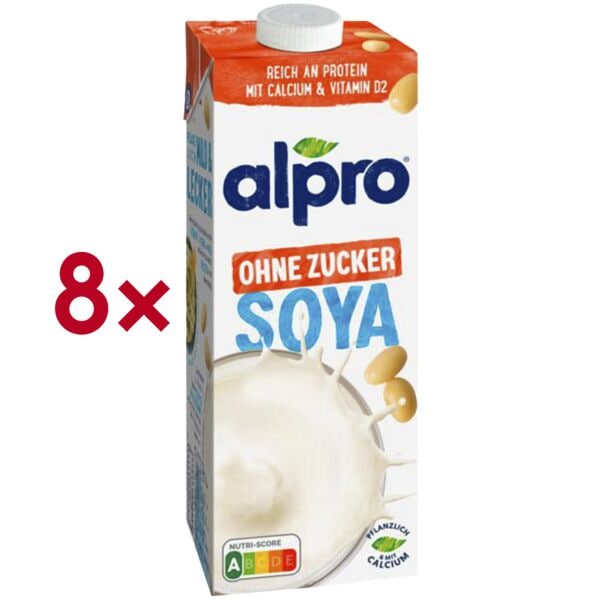 alpro 8er-Pack Sojadrink »ohne Zucker« 1l Image