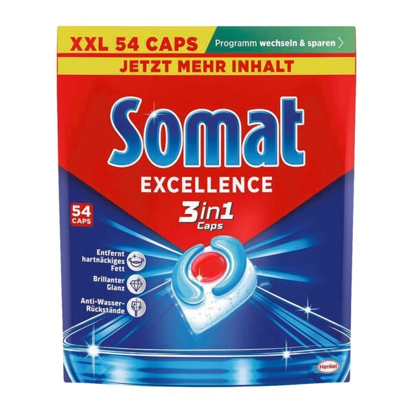 Somat Spülmaschinen-Tabs »Excellence 3in1« 54 Caps Image
