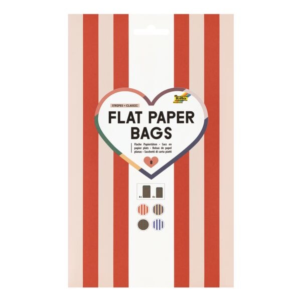folia Flache Papiertüten »Classic« in zwei Größen 8 Stück, 15.5x24.8 cm