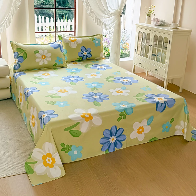 Drap plat de lit avec taie d