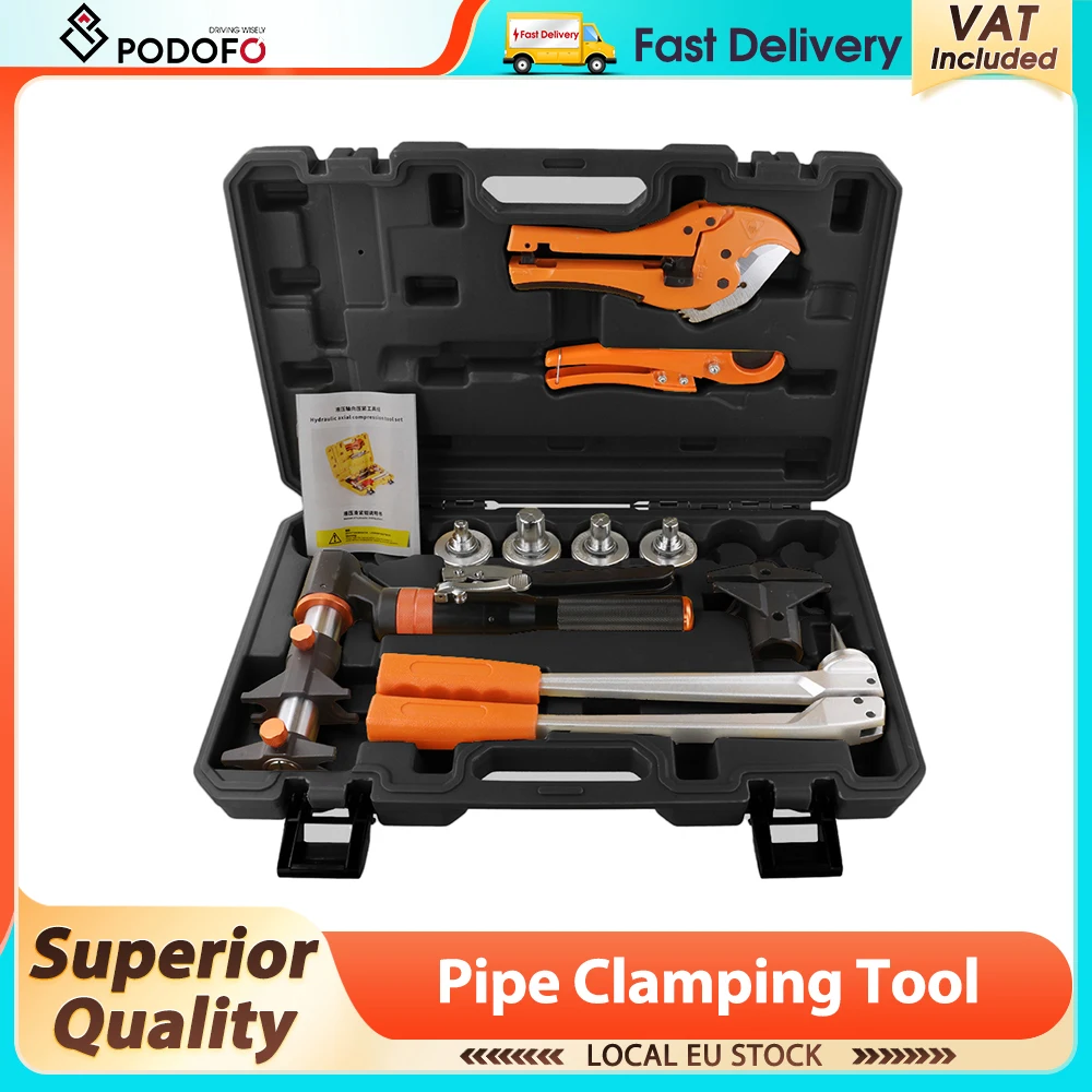 Outil d'expansion de tuyaux hydrauliques Podofo 16-32 mm, outil de serrage de tuyaux, outil d'expansion de tuyaux composites, outil de presse hydraulique, pince de presse hydraulique