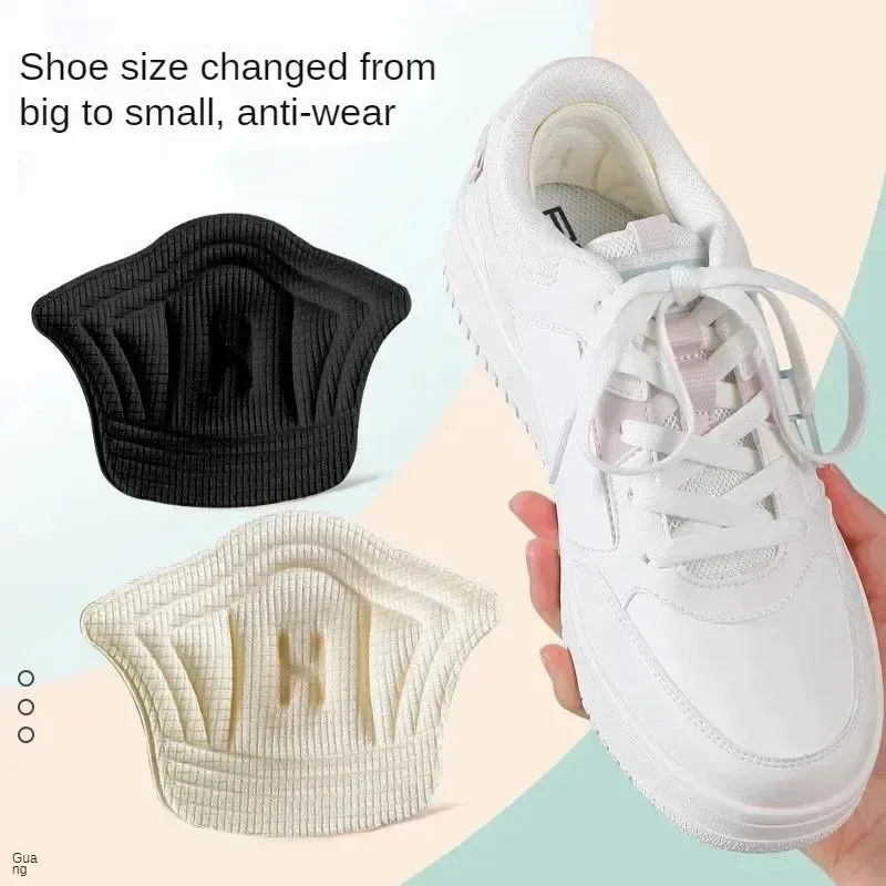 1/2/3 Paar Einlegesohlen für Schuhe, Fersenpolster für Sportschuhe, verstellbare Größe, Fußpolster, Einlegesohle, Fersenschutz, Aufkleber auf der Rückseite Image