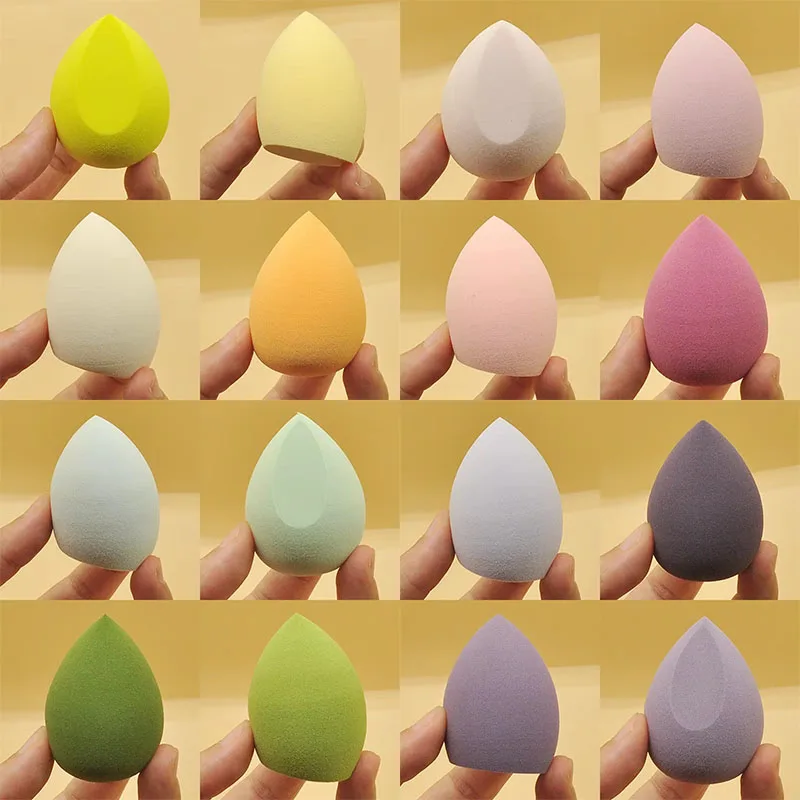 1-16 stücke Neue Schönheit Ei Farbe Kosmetik Schwamm Pad Foundation Make-Up Pulver Schwamm Schönheit Werkzeuge Weibliche Make-Up zubehör