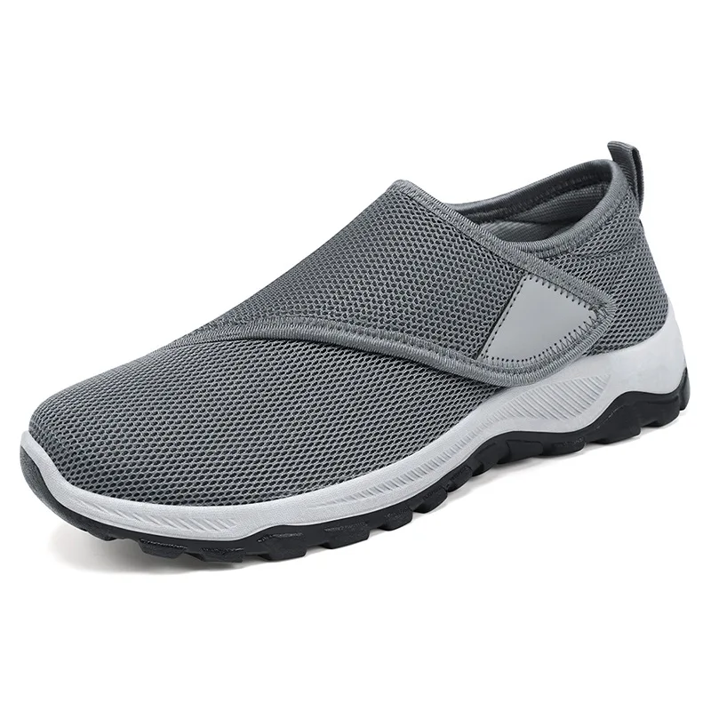 Männer Casual Turnschuhe Weiche Bequeme Männliche Schuhe Haken-schleife Einstellbar Breite Füße Wanderschuhe Outdoor Anti-slip Sport schuhe
