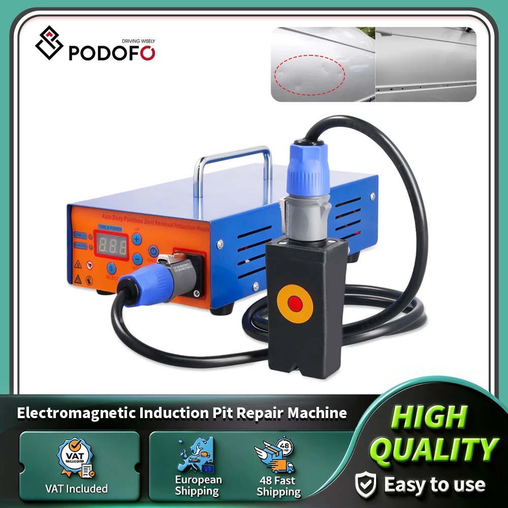 Podofo Autodellen-Reparaturset 1,38kW PDR Induktions-Dellenentfernungsmaschine mit Digitalanzeige Autodellen-Entfernungswerkzeug Image
