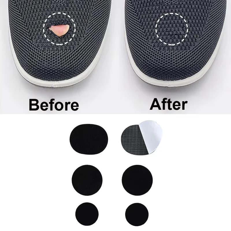 12/6 Stück selbstklebende Schuhflicken – Reparieren Sie seitliche Löcher, befestigen Sie die Innensohlen, decken Sie Fersenverschleiß ab, langlebig, kratzfest, Sneaker-Reparatur Image
