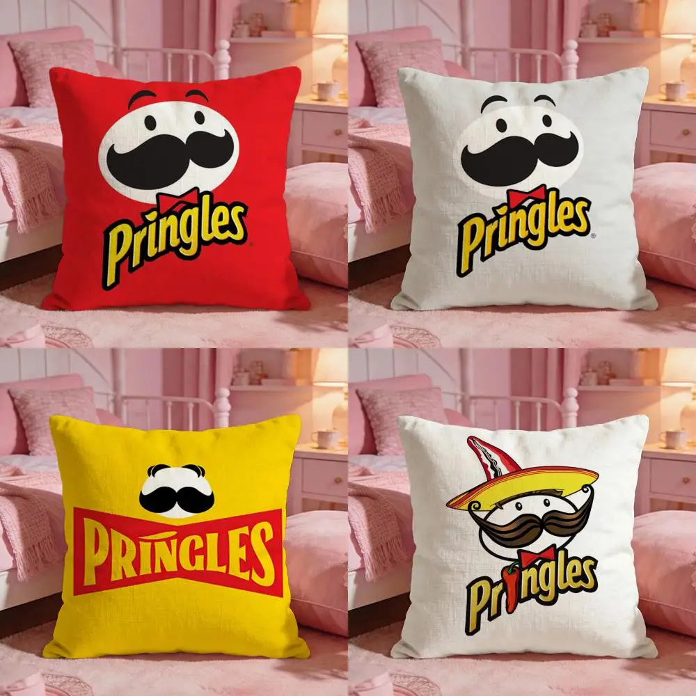 Snack P-Pringles Kissenbezug Premium Comfort Wendekissenbezug – Zwei-in-Eins-Design für jeden Raum und den Autoinnenraum Image