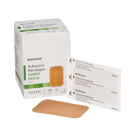 MCKESSON 16-4816 Tan Adhesive Strip, 2 x 3 Inch, 50PK