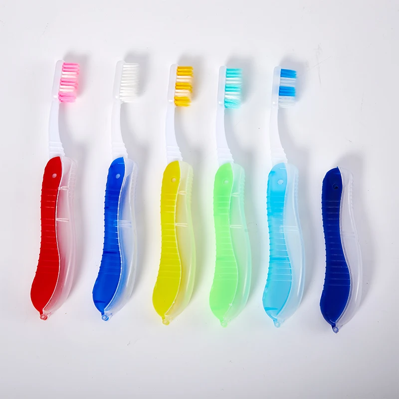Spazzolino pieghevole portatile usa e getta da viaggio campeggio spazzolino da denti strumento per la pulizia orale spazzolino morbido personalità spazzolino da denti