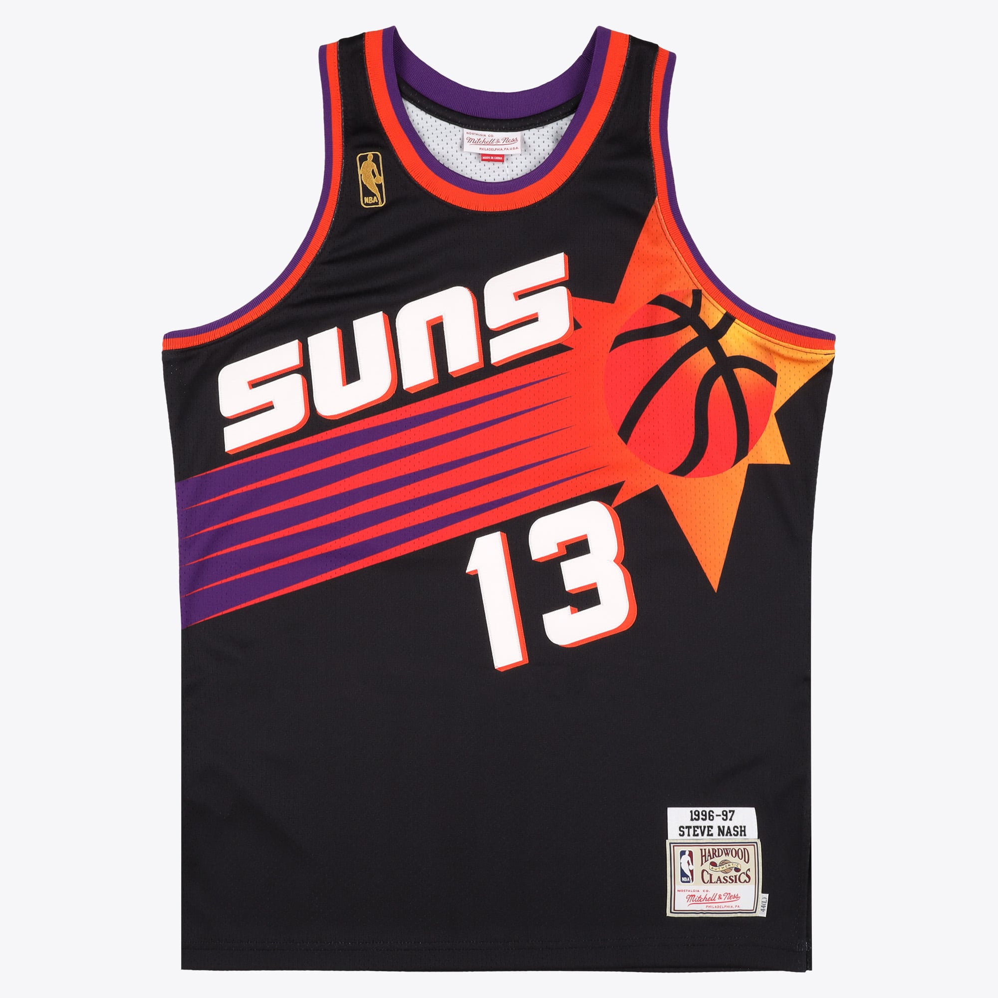 Maillot Authentic Phoenix Suns 1996-97 Mitchell & Ness – Noir – Steve Nash - Homme Taille: L