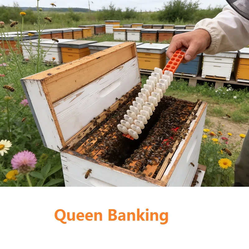 Queen Banking JZBZ Scatola di Trasporto per Api Regine, Gabbia Isolante Protettiva per il Trasporto delle Api Regine, Strumenti per Apicoltura