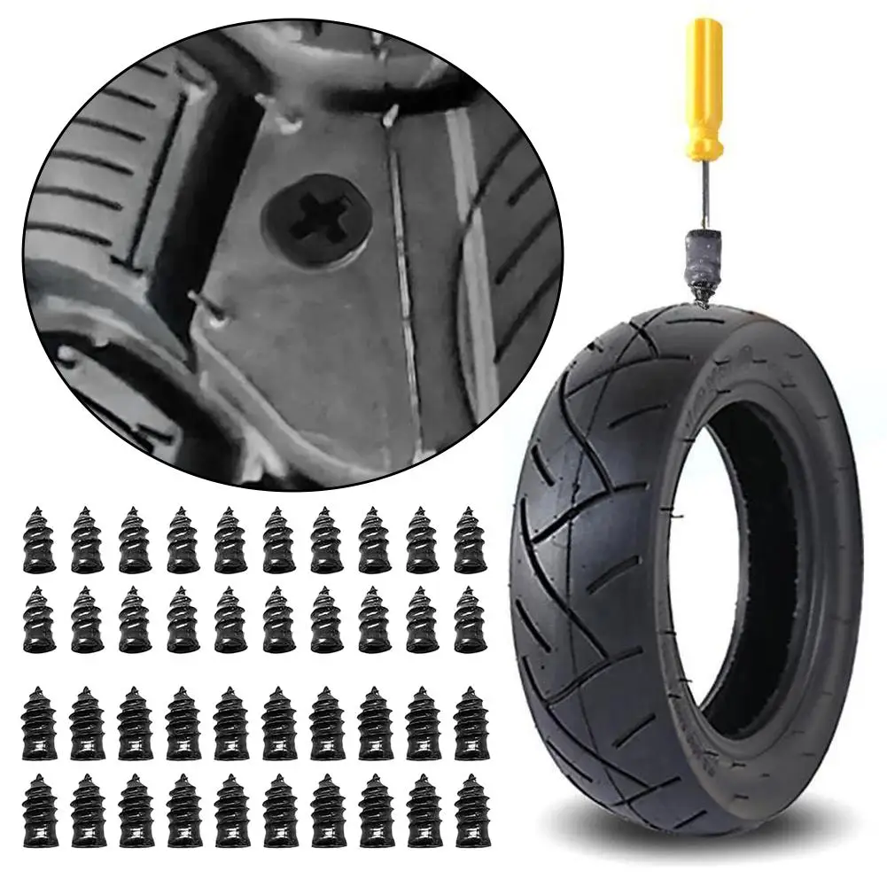 Reifenreparaturnägel 20 S+20 L mit Schraubendreher, Gummi-Reparaturstopfen für Auto-, Motorrad-, LKW-, Bus- und Landwirtschaftsreifen
